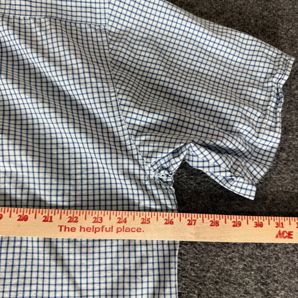 Ariat Pro Series Mens XL Blue Checkered Short Sleeve Button Down Shirt Rodeo - Picture 5 of 7